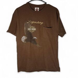 VTG Harley Davidson 2005 Medium Brown Short Sleeve T-Shirt WV